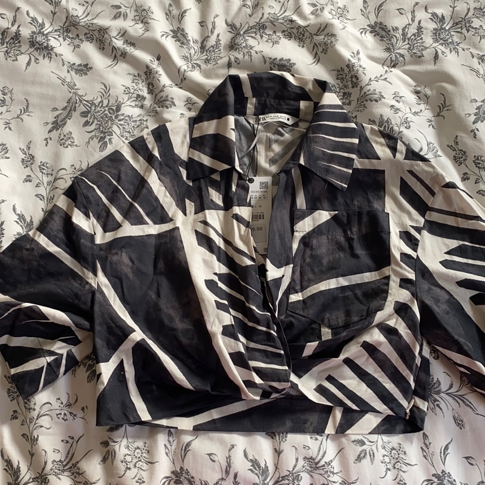 Zara - Print crop top